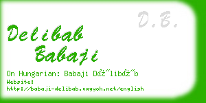 delibab babaji business card